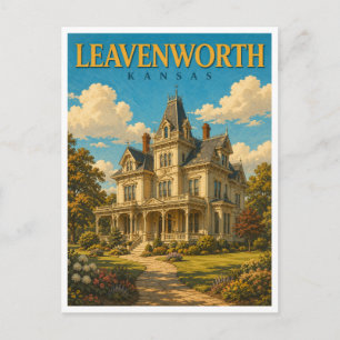 Leavenworth Kansas Carroll Mansion GeoSaga Briefkaart