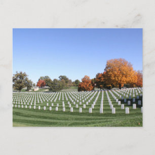Leavenworth Kansas Cemetery in Herfsten Briefkaart