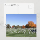 Leavenworth Kansas Cemetery in Herfsten Briefkaart (Voorkant / Achterkant)