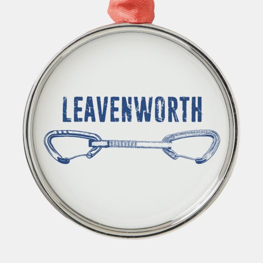 Leavenworth Klimmen Quickdraw Metalen Ornament (Voorkant)