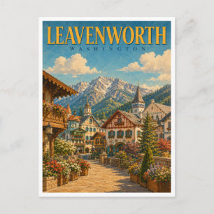 Leavenworth Washington Alpine Village GeoSaga Briefkaart