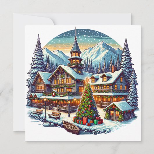 Leavenworth, Washington tijdens de kerstdagen Kaart (Voorkant)