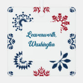 Leavenworth, Washington tijdens de kerstdagen Metalen Ornament (Achterkant)