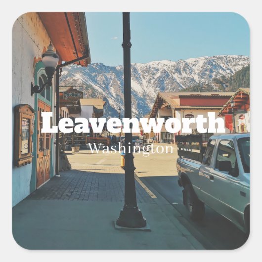 Leavenworth - Washington Vierkante Sticker (Voorkant)