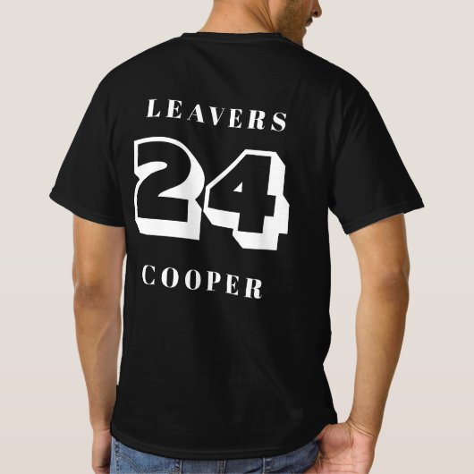 Leavers 2024 Wit thema T-shirt (Achterkant)