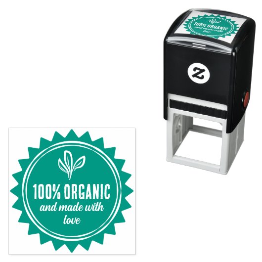Leaves 100% Organic Made With Love Product Zelfinktende Stempel (In situ)