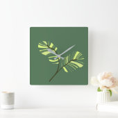 Leaves abstract vierkante klok (Huis)