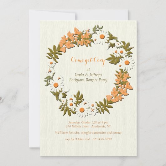 Leaves and Flowers Wreatitation Kaart (Voorkant)