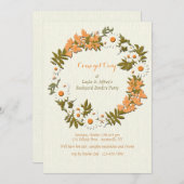 Leaves and Flowers Wreatitation Kaart (Voorkant / Achterkant)