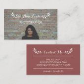 Leaves and Lines Custom Fotograaf Visitekaartje (Voorkant / Achterkant)