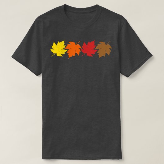 Leaves and October Autumn Men or Women Distressed  T-shirt (Design voorkant)