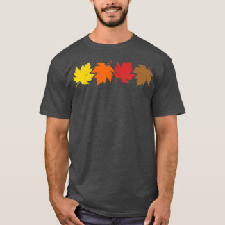 Leaves and October Autumn Men or Women Distressed T-shirt