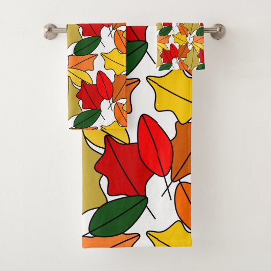 Leaves Bad Handdoek (Insitu)