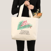 Leaves & Berries Jumbo Canvas tas (Voorkant (product))