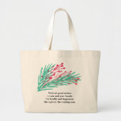Leaves & Berries Jumbo Canvas tas (Voorkant)
