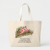 Leaves & Berries Jumbo Canvas tas (Voorkant)