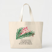 Leaves & Berries Jumbo Canvas tas (Voorkant)