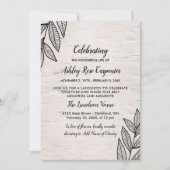 Leaves & Birch - Celebration of Life Memorial Kaart (Voorkant)