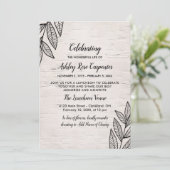 Leaves & Birch - Celebration of Life Memorial Kaart (Staand voorkant)