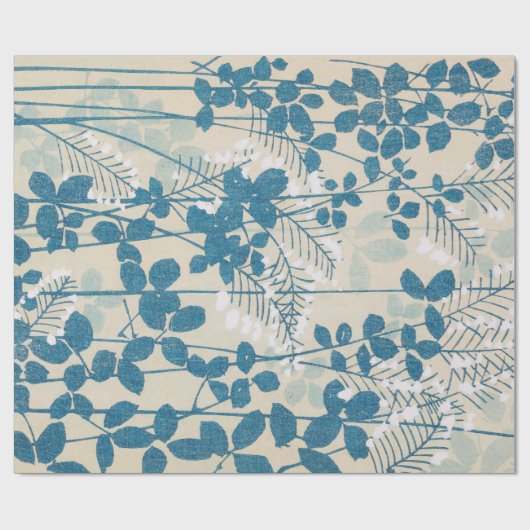 Leaves Branches Botanical Print  Japans Cadeaupapier (Vlak)