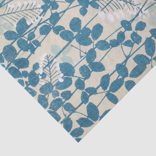 Leaves Branches Botanical Print Japans Tissuepapier (Detail)