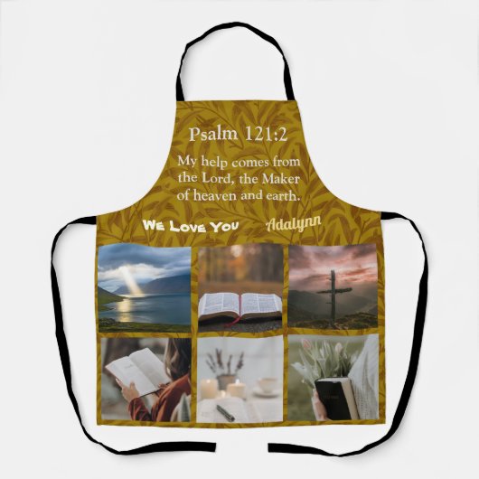  Leaves Christelijk Cadeaus voor Dames Geel Schort (Voorkant)