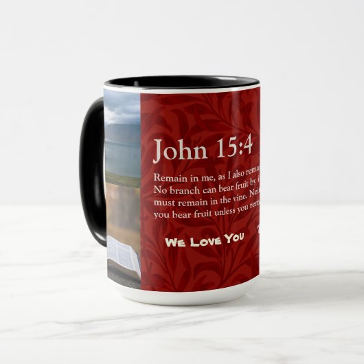 Leaves Christelijke Cadeaus voor Vrouwen Rood Mok (Voorkant links)