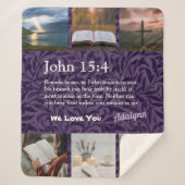  Leaves Christelijke Cadeaus voor Vrouwen Violet Sherpa Deken (Voorkant)