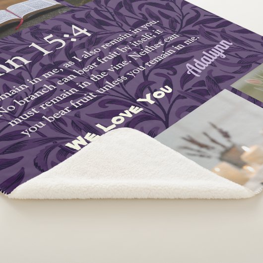  Leaves Christelijke Cadeaus voor Vrouwen Violet Sherpa Deken (3/4)