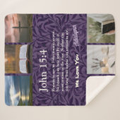  Leaves Christelijke Cadeaus voor Vrouwen Violet Sherpa Deken (Voorkant (horizontaal))