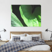 Leaves Closeup in Light and Shadow Canvas Afdruk (Insitu (Slaapkamer))