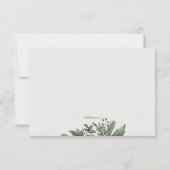 Leaves en Bird Bereavement Hartelijk dank Bedankkaart (Achterkant)