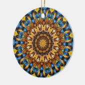 Leaves en Pebbles Mandala 02 Keramisch Ornament (Links)