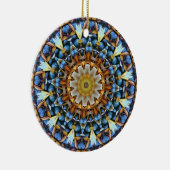 Leaves en Pebbles Mandala Keramisch Ornament (Rechts)