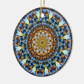 Leaves en Pebbles Mandala Keramisch Ornament (Links)