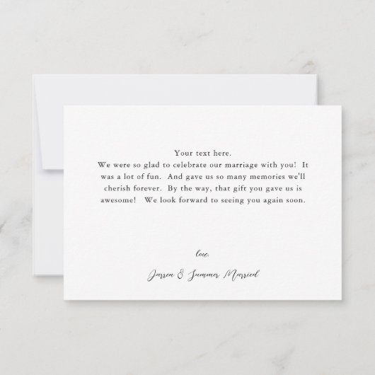 Leaves & Eucalyptus Gold Hartelijk dank Bedankkaart (Achterkant)