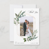 Leaves & Eucalyptus Gold Hartelijk dank Bedankkaart (Voorkant)