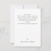 Leaves & Eucalyptus Gold Hartelijk dank Bedankkaart (Achterkant)