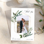 Leaves & Eucalyptus Gold Hartelijk dank Bedankkaart