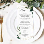 Leaves & Eucalyptus Gold Menu 2