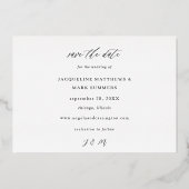 Leaves & Eucalyptus Gold V Foto Save the Date Folie Uitnodiging (Achterkant)