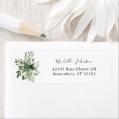 Leaves & Eucalyptus Rustic Return Address Etiket (Insitu)