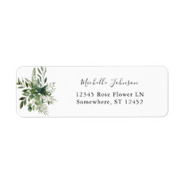 Leaves & Eucalyptus Rustic Return Address Etiket