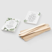 Leaves & Eucalyptus Rustic Wedding Program Handje  Handwaaier (Niet-gemonteerd)