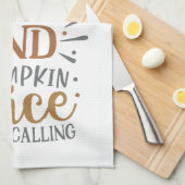 Leaves Falling Pumpkin Spice noemt Herfst Theedoek (Quarter Fold)