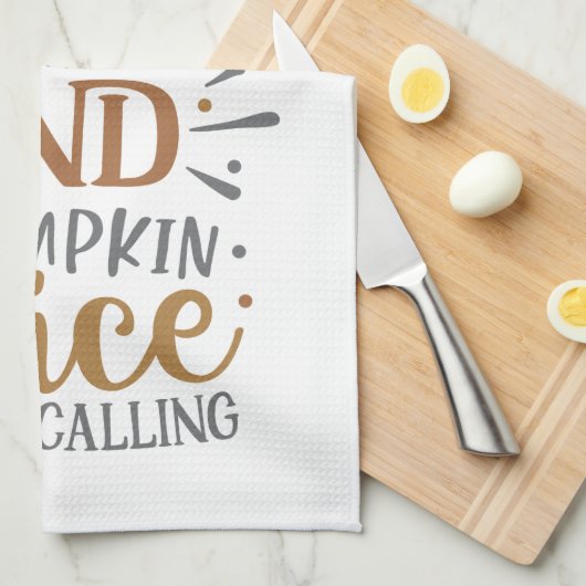 Leaves Falling Pumpkin Spice noemt Herfst Theedoek (Quarter Fold)