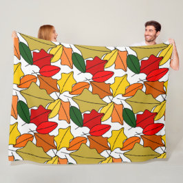 Leaves Fleece Deken