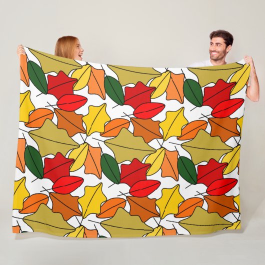 Leaves Fleece Deken (In situ)