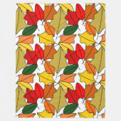 Leaves Fleece Deken (Voorkant)