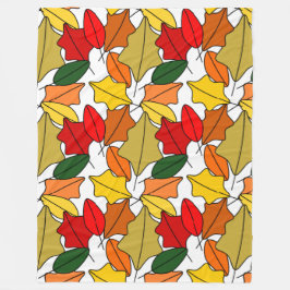 Leaves Fleece Deken